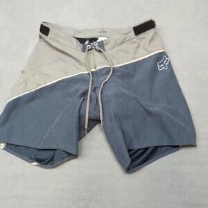 Fox Racing Shorts Mens Small Blue Gray Padded Mountain Biking Cycling Outdoors